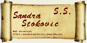 Sandra Stoković vizit kartica